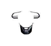BERTGDA Embellecedor for panel de volante de coche, 3 unidades, Compatible for Toyota Veloz Avanza Perodua, y Alza 2022-2023, adhesivo negro brillante for marco. Adhesivos protectores para el volante