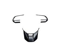 BERTGDA Embellecedor for panel volante coche, 3 piezas, Compatible for Toyota Veloz Avanza Perodua, Alza 2022-2023, adhesivo fibra carbono for marco. Adhesivos protectores para el volante