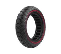 BERTGDA Neumático sólido for patinete eléctrico, compatible con Xiaomi, Mi4 Ultra, NAVEE, S65C, sin cámara, 10 pulgadas, 250 x 64, todoterreno rueda de scooter de goma maciza(Black red)