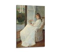 Berthe Morisot Great Works of Art The Artist's Sister at A Window Poster Wall Art Canvas Living Bedroom Decor Artworks 12 x 18 pulgadas (30 x 45 cm)
