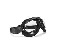 BERTONI AF191L - Gafas de piel de becerro para motocicleta, marco de acero negro mate, gafas vintage AF191L
