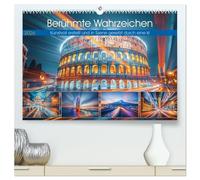 Berühmte Wahrzeichen (hochwertiger Premium Wandkalender 2026 DIN A2 quer), Kunstdruck in Hochglanz: Die berühmtesten Wahrzeichen sind ein Symbol für ... kulturelle Pracht und historische Bedeutung.