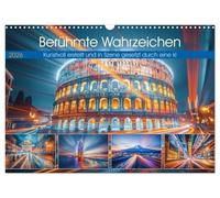 Berühmte Wahrzeichen (Wandkalender 2026 DIN A3 quer), CALVENDO Monatskalender: Die berühmtesten Wahrzeichen sind ein Symbol für zeitlose Schönheit, kulturelle Pracht und historische Bedeutung.