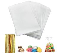 BERUHIGT 200 bolsas de celofán transparentes de 10 cm x 20 cm, bolsas para rellenar, bolsas de celofán, bolsas transparentes, bolsas pequeñas para dulces