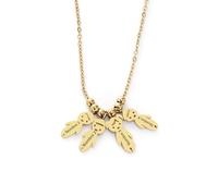 Bervi Collar Personalizado para Mujer | Nombres Grabados en Acero Inoxidable | Regalo para Niños y Niñas (x3 Niños x1 Niña)