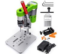 BERXOL Mini prensa de taladro, prensa de taladro de mesa, máquina de perforación eléctrica portátil, motor CNC 795, portabrocas B10, broca y abrazadera para madera, metal, joyería y otros proyectos de