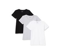 Berydale BD157 Camiseta para Mujer, Multicolor (Negro, gris claro mezcla y blanco-paquete de 3), M