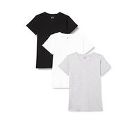 berydale BD158, Camiseta, Multicolor (Black/White/Grey, Paquete de 3), 2XL