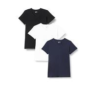 berydale BD158, Camiseta, Multicolor (Black/White/Navy, Paquete de 3), M