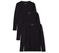 Berydale BD160 Camiseta de Manga Larga, Negro (Paquete de 3), 2XL para Mujer
