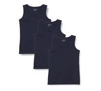 BES7R Bd161 Camiseta de Tirantes, Azul Oscuro (Paquete de 3), L (Pack de 3) para Mujer