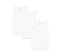 BES7R Bd161 Camiseta de Tirantes, Blanco (Paquete de 3), S (Pack de 3) para Mujer