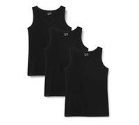 BES7R Bd161 Camiseta de Tirantes, Negro (Paquete de 3), S (Pack de 3) para Mujer