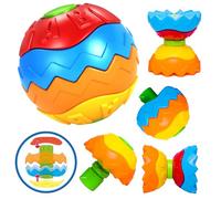 BERYLED Juguetes de Habilidades Motoras Juegos Montessori Educativos Aprendiendo Pelota Sensorial con 5 Piezas Blandas Texturas y números +6 Meses