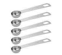 BERYLER 5 cucharas medidoras individuales de 1/2 cucharadita (1/6 cucharada, 2,5 ml), solo cucharaditas individuales de acero inoxidable