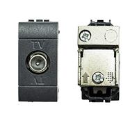 BES 22548 módulo Compatible Living, Toma Antena TV, Tipo M, Negro