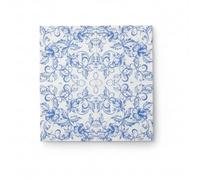 Besalily Servilletas de papel impresas azules de 16,5 x 16,5 cm, 2 capas, desechables, decorativas, para fiestas, mesa de comedor (CK06/20 unidades)