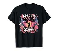Bésame Bajo Las Palmas Puesta Del Sol Romance Camiseta