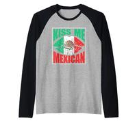 Bésame Que Soy Mexicana Mexicano Actual México Amante País Camiseta Manga Raglan