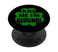Bésame Soy Burundi Día de San Patricio Orgullo de Burundi PopSockets PopGrip Adhesivo
