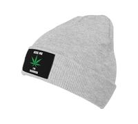 Bésame, Soy Highrish Unisex Gorro De Punto Grueso Gorros con Vuelta Deportivo Gorro Invierno para Pasear Al Perro Correr Ciclismo