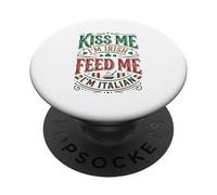 Bésame Soy irlandés Feed Me Soy Italiano Mitad Irlandesa Mitad Italiana PopSockets PopGrip Adhesivo