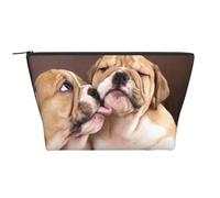 Besar Cachorros de Bulldog inglés, Bolsa de artículos de tocador Bolsa de Maquillaje Bolsa de cosméticos Bolsa de artículos de tocador de Viaje portátil