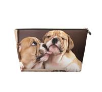 Besar Cachorros de Bulldog inglés, Bolsa de Maquillaje Bolsa de cosméticos Bolsa de artículos de tocador de Viaje portátil Bolsa de artículos de tocador