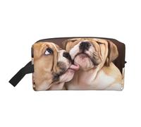 Besar Cachorros de Bulldog inglés, Bolsa de Maquillaje Bolsa de cosméticos Bolsa de artículos de tocador de Viaje portátil Organizador de Bolsa de Maquillaje