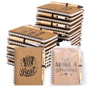BESARME 24 Sets 72 Pcs Employee Appreciation Gifts Bulk Staff Thank You Gifts Small Notepads for Coworkers Motivational Pens with Mini Notebook and Gift Bags Inspirational Gift for Office Coworkers