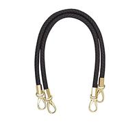 besbomig 2 Piezas Reemplazo de Correas de Cuero con Hebillas de Metal 60CM Correa Trenzada para Bolsos de Mano Hombro Bolso Accesorios(Marrón)