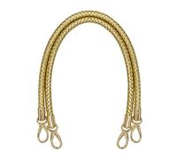 besbomig 2 Piezas Reemplazo de Correas de Cuero con Hebillas de Metal 60CM Correa Trenzada para Bolsos de Mano Hombro Bolso Accesorios(Oro)