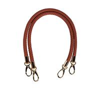 besbomig 2 Piezas Reemplazo de Correas de Cuero con Hebillas de Metal 60CM Correa Trenzada para Bolsos de Mano Hombro Bolso Accesorios(Marrón Claro)