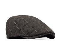 besbomig Boinas Hombre Newsboy Casquillo Plano Sombreros Boinas Flat Cap para Hombre - Wool Felt Moda Vintage Estilo Británico Casquillo, Primavera Otoño Invierno, 55-59cm, Café