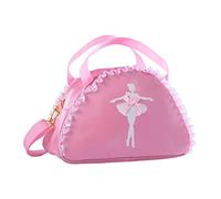 besbomig Bolsa de Ballet Danza, Rosado Bolsa de Deporte, Bolsa de Poliéster para Niña, Bailarina Gimnasio Viaje Escuela Bag con Encaje Bowknot