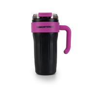 BESCH Botella Térmica de 860ml con Mango, Pajita Metálica Reutilizable Antiderrames para Bebidas Calientes y Frías con Tapa Abatible - Termo Ideal para Oficina, Viajes y Deporte
