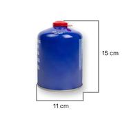 BESCH Cartucho de Gas Butano Propano 450 g - Bombona Portátil para Camping, Hornillo y Cocina Outdoor - Compatible con Estufas y Cocinas de Gas - Pack de 4 Unidades