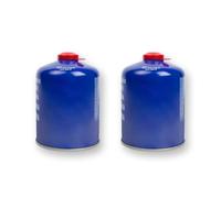 BESCH Cartucho de Gas Butano Propano 450 g - Bombona Portátil para Camping, Hornillo y Cocina Outdoor - Compatible con Estufas y Cocinas de Gas - Pack de 2 Unidades