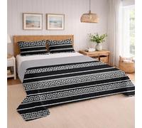 BESCH Colcha Boutis para Primavera y Verano con Diseño Estampado + 2 Funda Cojin 50x70 cm - Cubrecama Ligera Fina Entretiempo Extra Suave y Transpirable (Cama 135, 230x260cm)