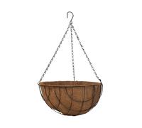 BESCH Macetero Colgante Fibra de Coco Base Acero para Soporte de Macetas de Estilo Cadena para Colgar en habitación, salón o balcón 35 Ø x 18 cm