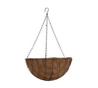 BESCH Macetero Colgante Fibra de Coco Base Acero para Soporte de Macetas de Estilo Cadena para Colgar en habitación, salón o balcón 40 Ø x 20 cm