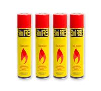 BESCH Pack de 4 Gas Butano para Mecheros 300ml - Recarga Universal para Encendedores Recargables, Compatible con Clipper, Válvula Precisa, Gas Ultra Refinado