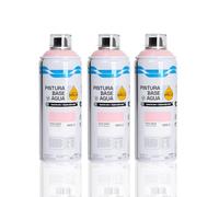 BESCH Pintura en Spray Base Agua 400ml - Ecológica, Sin Olor, para Madera, Plástico, Metal y Cartón - Cobertura Uniforme y Secado Rápido - Rosa Amor, Pack de 3 unidades
