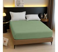 BESCH Sábanas Bajeras Térmica de Coralina Ajustable de 150x200+30cm | Bajera Pólar Felpa, Súper Suave y Acogedora (Verde Claro, Cama Matrimonio de 150)