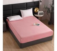 BESCH Sábanas Bajeras Térmica Terciopelo Ajustable de 135x200+30cm - Bajera Pólar Felpa, Súper Suave y Acogedora (Rosa, Cama Matrimonio de 135)