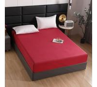 BESCH Sábanas Bajeras Térmica Terciopelo Ajustable de 135x200+30cm - Bajera Pólar Felpa, Súper Suave y Acogedora (Rojo, Cama Matrimonio de 135)