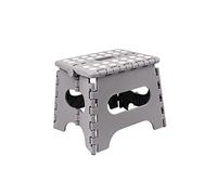 BESCH Taburete Plegable de PVC Multiuso Compacto y fácil de Guardar de 21x17x18cm Soporte Máximo de 150KG(Gris)