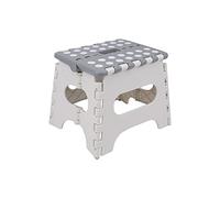 BESCH Taburete Plegable de PVC Multiuso Compacto y fácil de Guardar de 29x22x27cm Soporte Máximo de 150KG(Blanco)