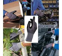 Beschichteter-Handschuh ULTRANE 553, Nitril, Handrücken frei, Schwarz