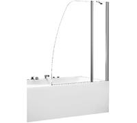 Besco Avis mampara de bañera 120 cm dos piezas cromo brillo/vidrio transparente PAV-2S